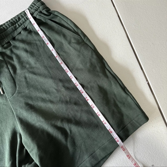 Armani Exchange AX Green Fleece Drawstring 7" Bermuda Sweat Shorts Green Size M - Picture 4 of 7